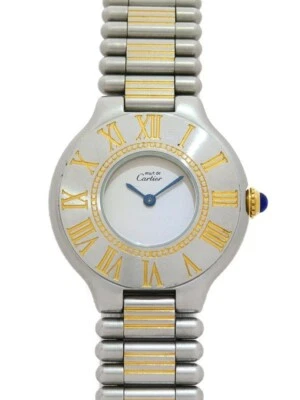 CARTIER Must 21 Vantian Gold Silver Ladies Watch - image 1 of 4