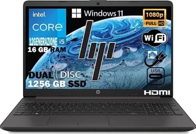 HP Notebook LAPTOP i5-1235U Ram 16Gb Ssd Nvme 1256 gb Windows 11 PRO - Immagine 1 di 4