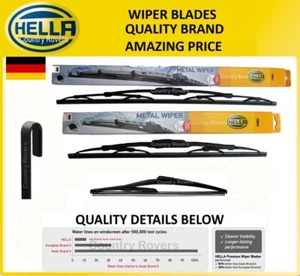 DACIA LODGY WIPER BLADES 2012 - 2015 HELLA 22'' & 16" & QUALITY 11" REAR - Picture 1 of 11