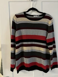 C&A Streifenpullover Größe M mit Glitzer - Weihnachtspullover Canda C&A - Bild 1 von 7