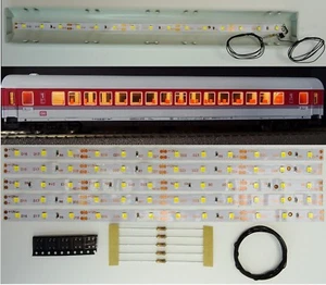 5 Stück 200mm LED Waggon Innenbeleuchtung Warmweiß Bausatz Analog/Digital C3213 - Picture 1 of 6