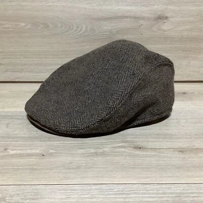 Sombrero Stetson De Colección Para Hombres Mediano Newsboy Gorra Plana Marrón Espiga 50% Lana Foto 1 de 4