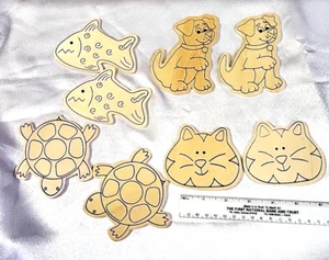 Unfinished Wood Animal Pieces Ready to Paint Craft DIY Set of 6 - Imagen 1 de 5