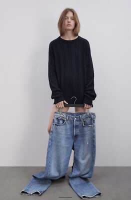 SIZE SMALL ZARA CABLE-KNIT SWEATER - LIMITED ...