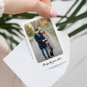 Personalised Metal Wallet Card, Photo & Message Anniversary Gift for Him or Her - Picture 1 of 6