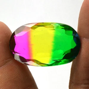 76.25 Ct Lovely Multi-Color Tourmaline Oval Cut Shape Loose Gemstone - Picture 1 of 4