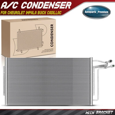 AC Condenser w/ Bracket for Chevrolet Impala 1994-1996 Buick Roadmaster Cadillac - Image 1 of 4