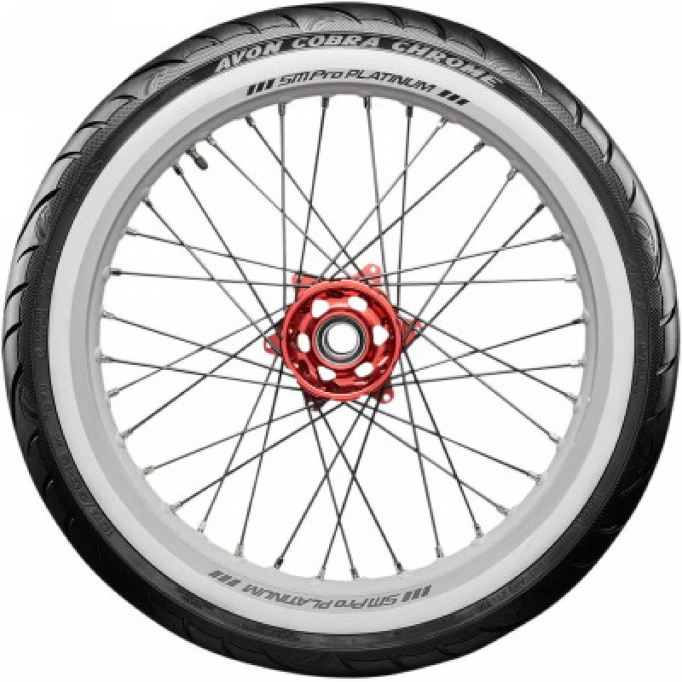 NEUMÁTICO DELANTERO AVON COBRA AV91 BLANCO 100/90-19 HARLEY DYNA LOW RIDER SUPER GLIDE Foto 1 de 1