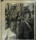 1973 Press Photo Willy Brandt and Golda Meir review honor guard in Israel.