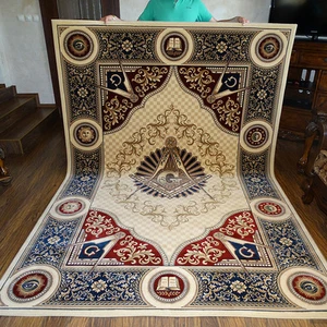 Masonic Wall Tapestry Area Rug 6x9 Ring Apron Freemason Lodge Knights Templar - Picture 1 of 12