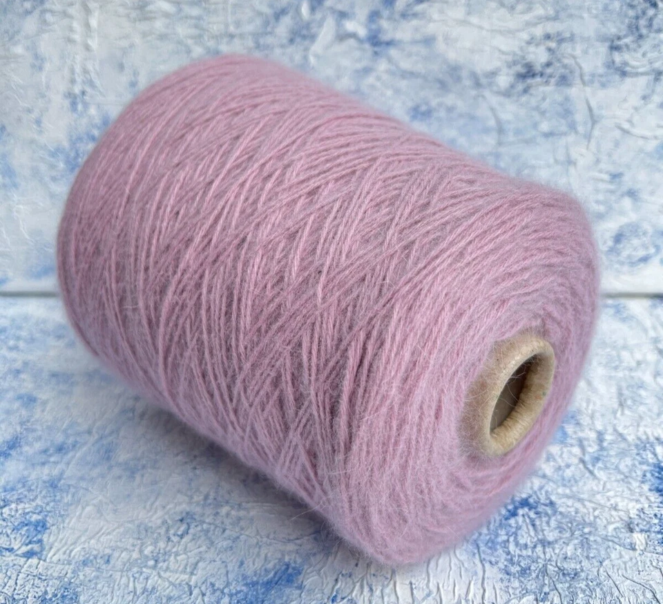 Angora Rabbit bland yarn on cone 55/35/10% Merino/Angora/PA, per 100g (3.52oz) - Image 1 of 4