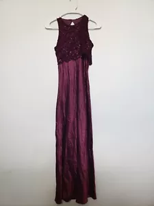 Abito formale vintage Maurices Junior XS S senza maniche viola scintillante pizzo girocollo - Foto 1 di 5