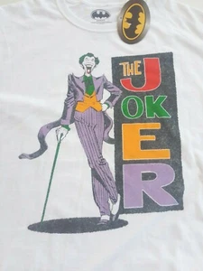 Batman Classic The Joker Name Stack White T-Shirt Adult Small - Picture 1 of 4