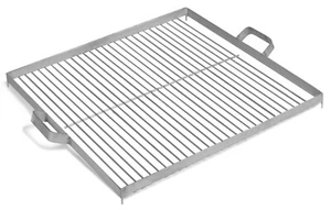 Parrilla de acero inoxidable 44x44 cm para bandeja de fuego Ø 60 cm óxido para cestas de fuego - Imagen 1 de 3