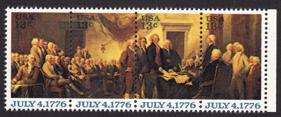 Scott #1694a Declaration of Independance Strip of 4 Stamps - MNH - Image 1 of 1