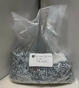 #14 X 100' SINGLE JACK CHAIN-ZINC PLATED WLL 16 LBS. - Picture 1 of 4