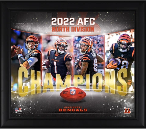 Cincinnati Bengals Framed 15" x 17" 2022 AFC North Champions Collage Cover