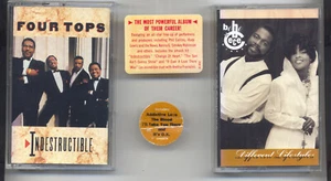 2 CASSETTES: BEBE & CECE WINANS -DIFFERENT LIFESTYLES, FOUR TOPS -INDESTRUCTIBLE - Picture 1 of 5