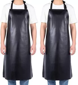 Homsolver 2 Pack Waterproof Rubber Aprons, Heavy Duty Butcher Aprons for Men,... - Picture 1 of 2