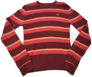 Vintage Hollister Womens Hollister Sweater Shop Red Striped Pullover Small - Picture 1 of 9