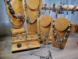 Vintage to New Rhinestone & Silver Tone Costume Jewelry Lot | Sarah Cov & More - Picture 1 of 16