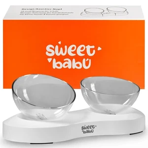 SweetBabú Futterstation – für Katzen & kleine Hunde - rutschfest & neigbar - Bild 1 von 7