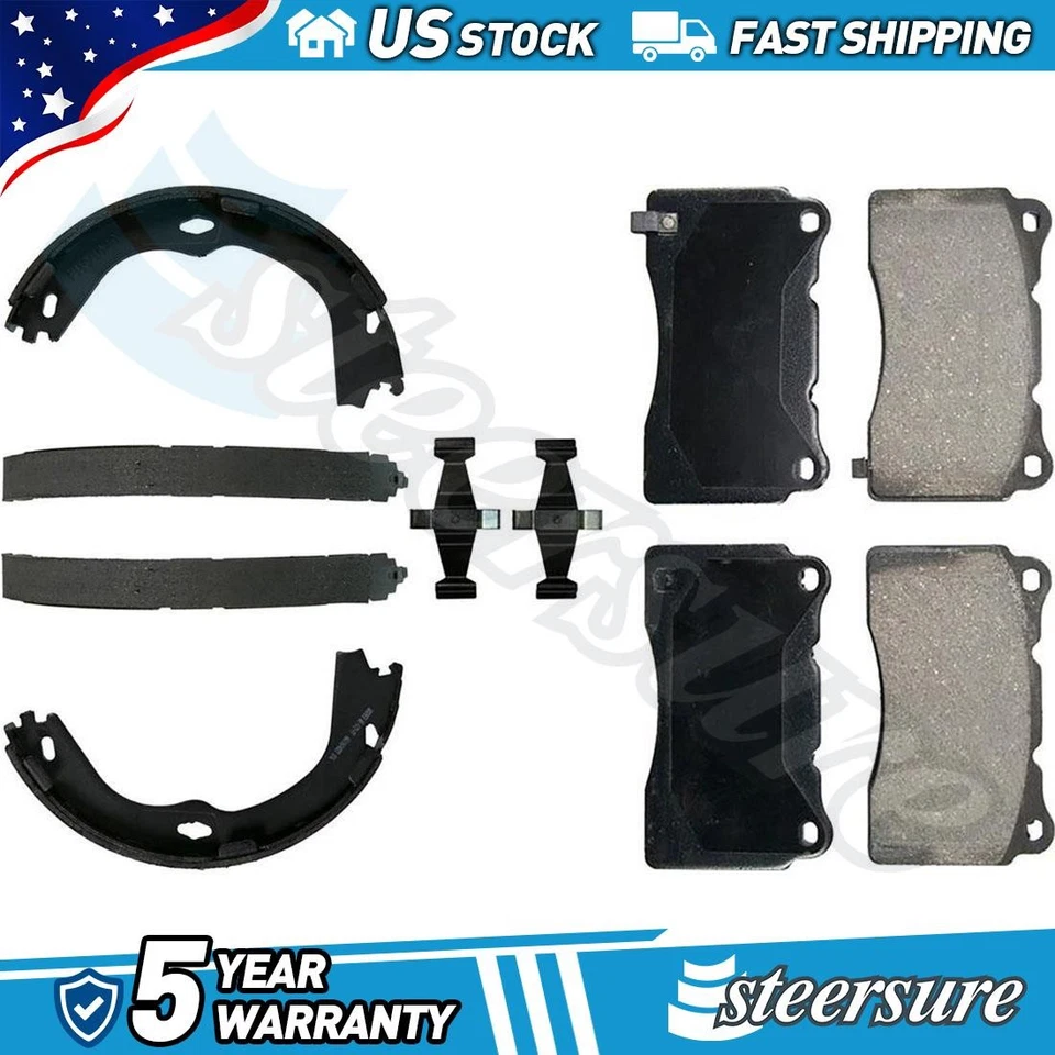 Juego de pastillas de freno de disco delanteras traseras zapatas de freno de estacionamiento para Cadillac ATS 2017-2017 Foto 1 de 4