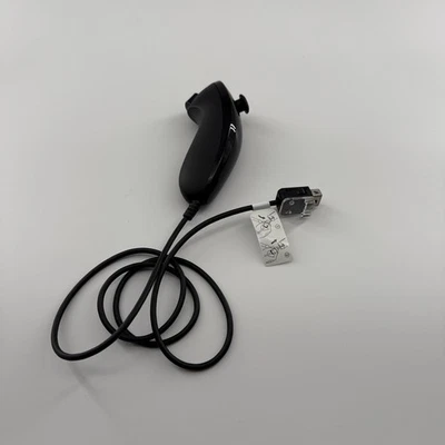 Official Wii Nunchuck BLACK Remote Nintendo Wii U OEM Controller - Image 1 of 4