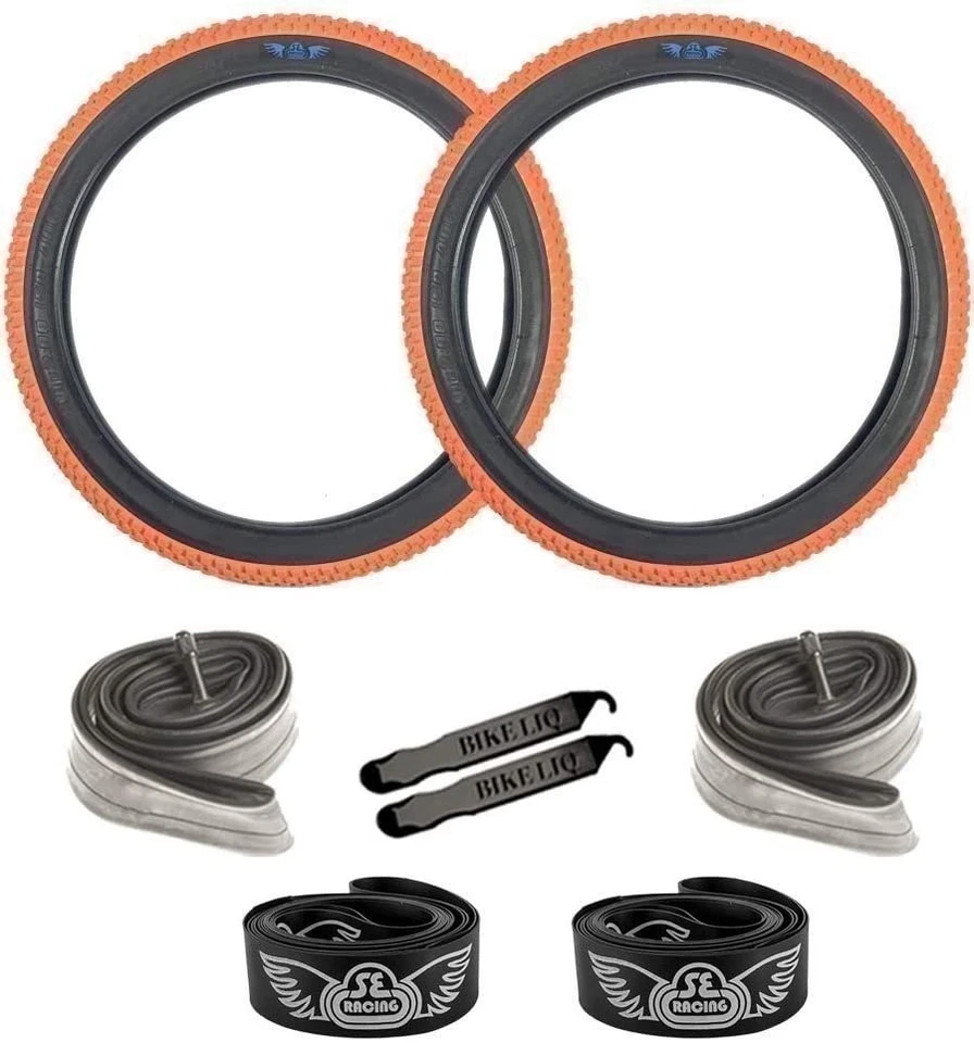 SE Bikes Orange Cub OEM BMX Rim Strip Tube Tire Bundle 20x2.0 - Image 1 of 4