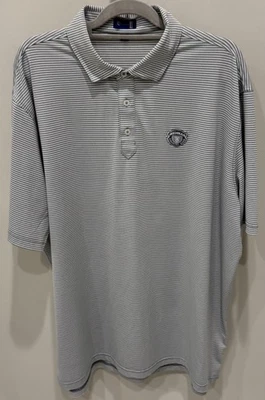 Medinah Country Club - Stitch Golf Shirt - Men's Size 2XL - Gray Striped - Image 1 of 3