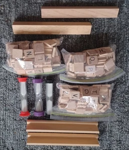 Genuine Scrabble Replacement Pieces Letter Tiles Holder Timers,    Not A Set - Picture 1 of 7