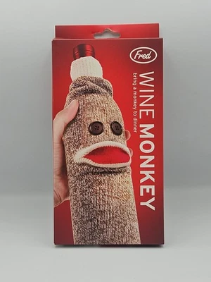 Fred Wine Monkey Calcetín Portabotellas Cubierta Fiesta Champagne Tinto Blanco Vino Foto 1 de 2