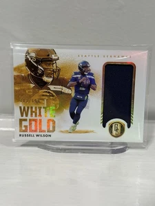 Russell Wilson 2021 Gold Standard White Gold Patch /199 #WG-RW Seahawks - Picture 1 of 3