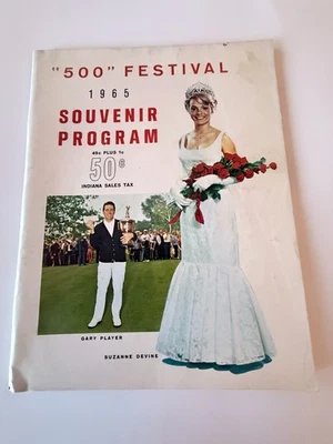 1965  INDIANAPOLIS 500 FESTIVAL PROGRAM - INDY 500 - PGA - GARY PLAYER ON COVER - Image 1 of 2