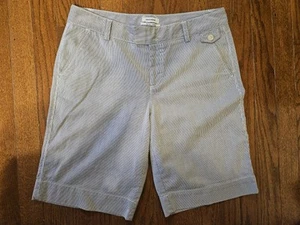 Dockers Damen Shorts, Mid-Rise Curvey Fit blau Nadelstreifen, Gr. 8, Baumwolle, Bermuda - Bild 1 von 6