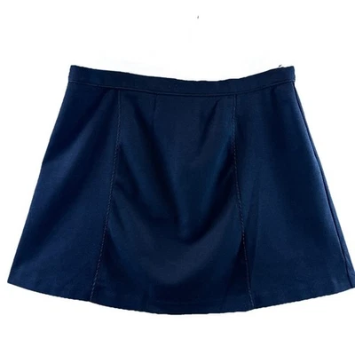 Michael Kors A-Line Mini Skirt Women’s Size 16 Black Gold Zipper Hardware - Image 1 of 4