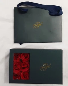 New, Set of 2, Matching Bracelets w/Boxed Faux Roses Valentine’s Day Gift Box - Picture 1 of 5