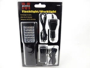 15 LED Flashlight/Worklight ~ Rechargeable, Belt Clip, Magnetic, Morris #54668 - Picture 1 of 7