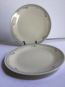 Corelle Corning Ware Country Violet Dinner Plate 10.25" Ivory Blue Red Set of 2 - Picture 1 of 2