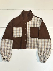 Jacket Kids Brown And Beige Size:S - Picture 1 of 8