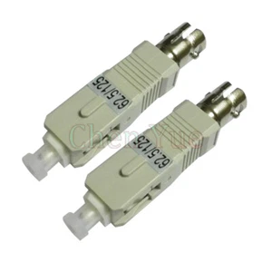 2pcs MM 62.5/125 ST Female-SC Male Fiber Optic Adapter SM ST-SC Hybrid Adapter - Picture 1 of 5