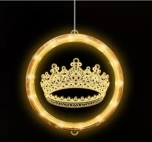 Adorno colgante AKNMSOY, letreros de luz LED 3D, corona reina para mujer - Imagen 1 de 2