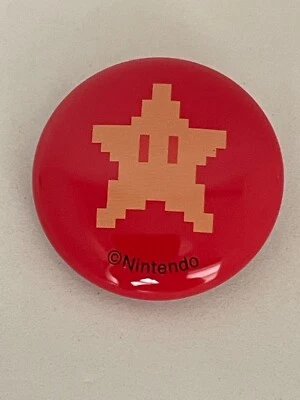 Nintendo Super Mario Bros. Super Star 1.375" (3.5 cm) Pinback Button - Image 1 of 2