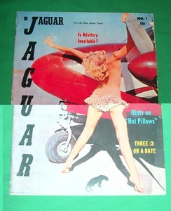 VTG JAGUAR MAGAZINE MAN ABOUT TOWN 1961 GIRLIE TABLOID HOLLYWOOD PINUP RARE 1ed. - Picture 1 of 2
