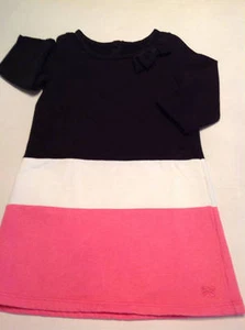 NUEVO CON ETIQUETAS Gymboree Polar Rosa Mangas Largas Negro/Blanco/Rosa Moño Talla 5 - Imagen 1 de 1