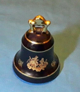 LIMOGES POCELAINE CASTEL KERAMIKGLOCKE MIT 22K GOLDDEKORATION - Bild 1 von 6