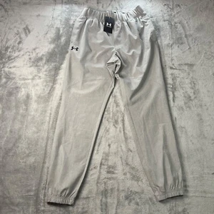 Under Armour Joggers Mens Size Medium Grey Woven Printed Stretch Lounge - Picture 1 of 13