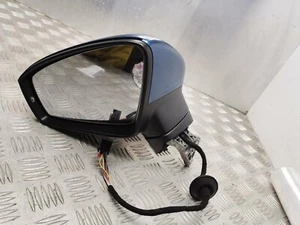 Volkswagen Tiguan Electric Wing Mirror Blue LH UK Passengers 16-24 MK2 E11048678 - Picture 1 of 8