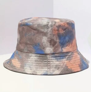 Tie Dye Print Bucket Hat, Color Dark Grey, One Size, Unisex, Beach, Sun, NWT - Picture 1 of 1