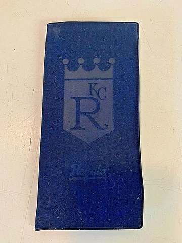 Vintage Souvenir Kansas City Royals Dark Blue Vinyl Wallet w/Reporter's Notebook Cover